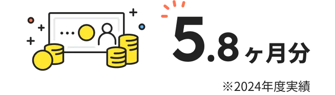 5.8ヶ月分 2024年度実績